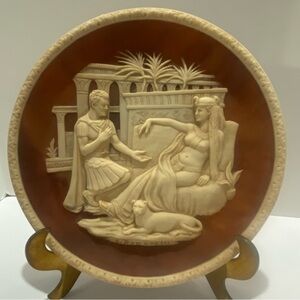 Carl Romanelli Antony & Cleopatra Incolay Stone Plate Great Romances of History